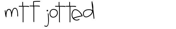 MTF Jotted font preview